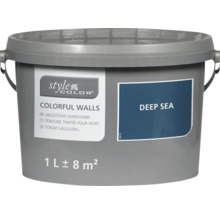 Eimer StyleColor Colorful Walls Wandfarbe im Farbton Deep Sea mit einem Liter Inhalt