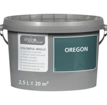Eimer StyleColor Colorful Walls Wandfarbe im Farbton Oregon, Inhalt 2,5 Liter für circa 20 Quadratmeter.