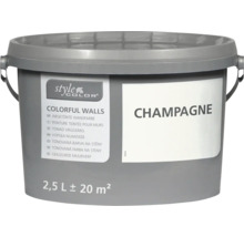 StyleColor Wandfarbe im Eimer, Farbton Champagne, Inhalt 2,5 Liter für circa 20 Quadratmeter.