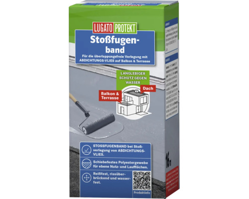 Lugato Protekt Stoßfugenband zur Überbrückung von Stößen bei der Abdichtung von Balkonen und Terrassen.