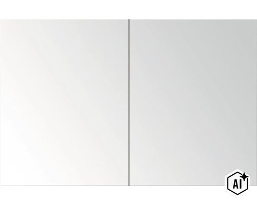 Spiegelschrank mit zwei Spiegeltüren für das Badezimmer (Image AI modified or generated)
