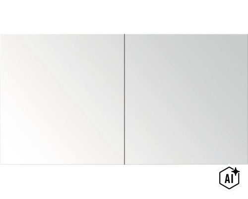 Spiegelschrank mit zwei Türen für das Badezimmer (Image AI modified or generated)