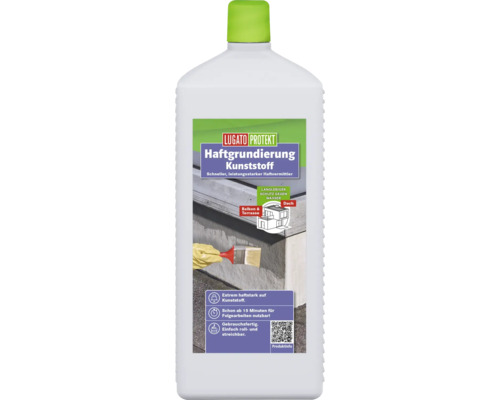 Lugato Protekt Haftgrundierung Kunststoff für Balkon, Terrasse und Dach in einer Kunststoffflasche.