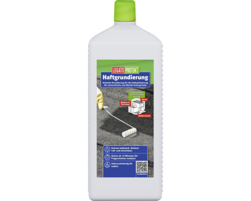Lugato Protekt Haftgrundierung zur Haftoptimierung auf mineralischen Untergruenden und Metall, fuer Aussenbereiche wie Dach, Balkon und Terrasse.