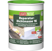 Lugato Protekt Reparatur Dichtmasse 1K für kleinflächige Anwendungen, faserverstärkt und wetterfest für Dach, Balkon und Terrasse.