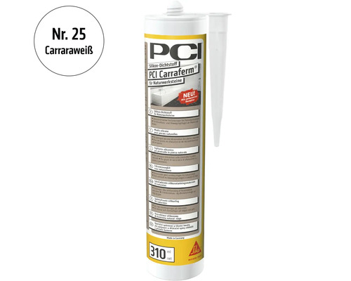 PCI Carraferm Silikon Dichtstoff für Naturwerksteine in der 310 Milliliter Kartusche