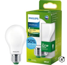 Philips UltraEfficient LED Lampe 4 Watt E27, warmweißes Licht 2700 Kelvin, 840 Lumen, ersetzt 60 Watt Glühbirne. (Image AI modified or generated)