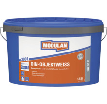 Modulan DIN Objektweiss 3001 Innenfarbe in einem 12,5 Liter Eimer für stumpfmatte Wandanstriche