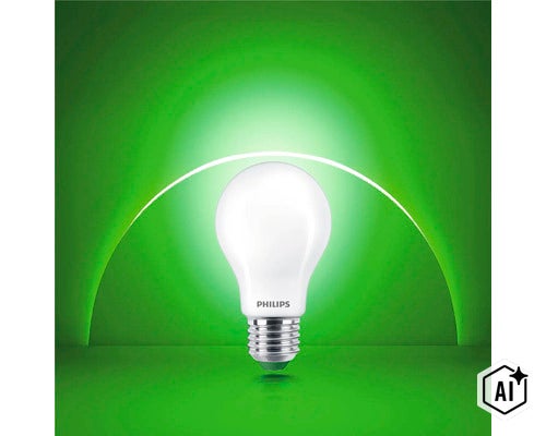 Philips LED Glühbirne mit E27 Fassung (Image AI modified or generated)
