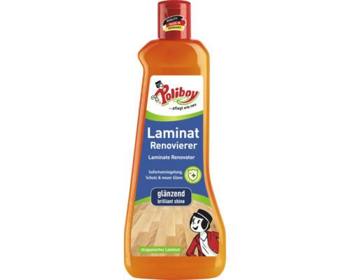 Poliboy Laminat Renovierer für strapaziertes Laminat mit Sofortversiegelung und Glanzeffekt in Kunststoffflasche