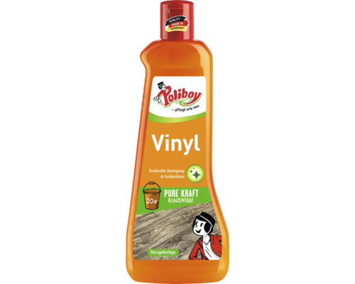 Poliboy Vinyl Reiniger Konzentrat für Designbeläge zur kraftvollen Reinigung und Farbauffrischung in der Kunststoffflasche