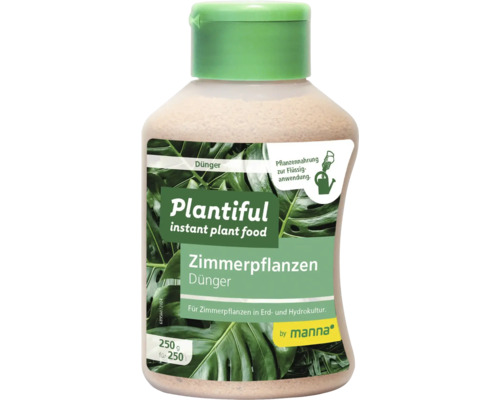 Plantiful Zimmerpflanzendünger in der 250 Gramm Packung für Erd- und Hydrokultur von Manna.