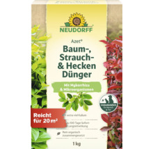 Neudorff Azet Baum-, Strauch- und Heckendünger mit Mykorrhiza und Mikroorganismen, 1 Kilogramm Packung für 20 Quadratmeter.