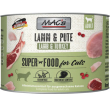 MACs Nassfutter für Katzen Lamm und Pute in der Dose