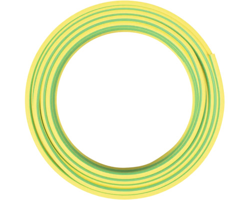 Ring aus grün gelb gestreiftem Erdungskabel für Elektroinstallationen