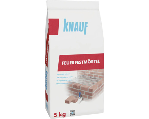 Knauf Feuerfestmörtel im 5 Kilogramm Sack für hitzebeständige Maurerarbeiten