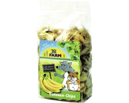 JR Farm Bananenchips Leckerlis in durchsichtiger Packung als Tierfutter