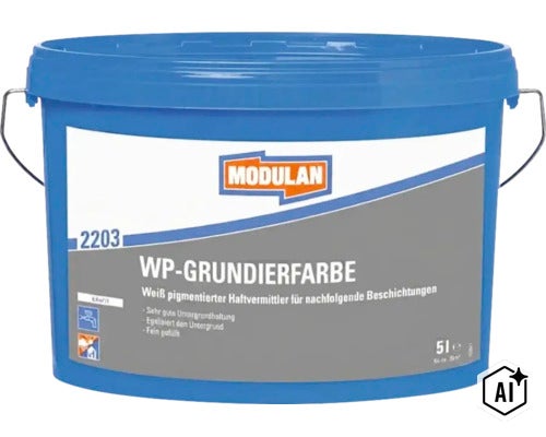 Modulan WP Grundierfarbe 5 Liter Eimer weiß pigmentierter Haftvermittler (Image AI modified or generated)