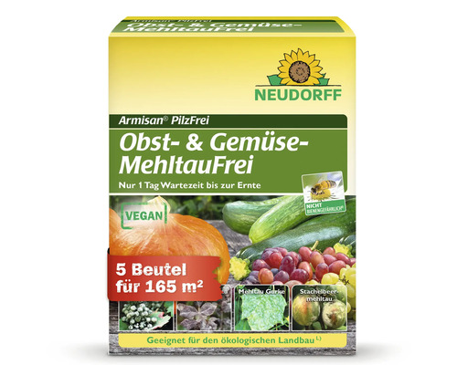 Neudorff Armisan PilzFrei Obst- und Gemüse-MehltauFrei Pflanzenschutzmittel in der 5 Beutel Packung für 165 Quadratmeter