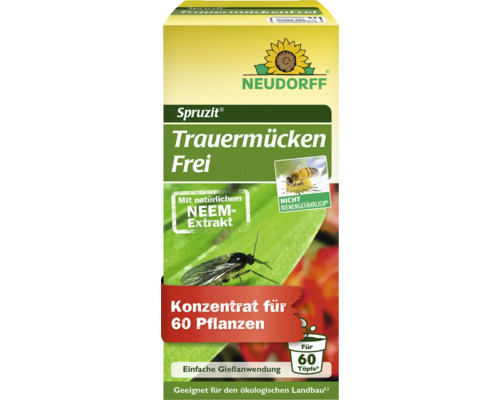 Neudorff Spruzit Trauermücken Frei Konzentrat mit natürlichem Neem Extrakt für 60 Pflanzen