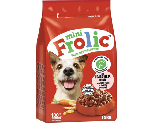 Frolic Mini Hundefutter mit frischem Rind, 1,5 Kilogramm Beutel