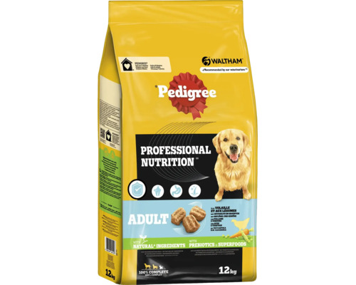 Pedigree Professional Nutrition Hundefutter Adult Geflügel und Gemüse 12 Kilogramm Beutel