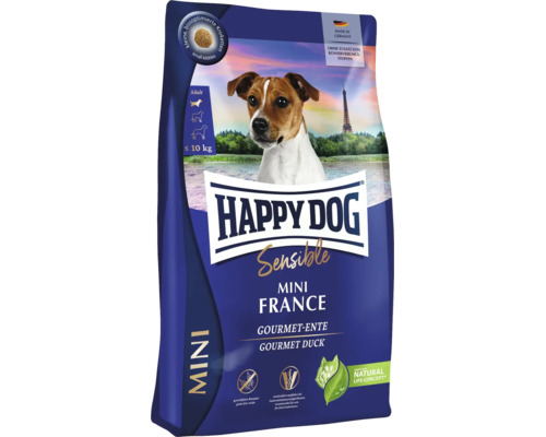 Happy Dog Sensible Mini France Hundefutter mit Ente für kleine Hunde bis 10 Kilogramm