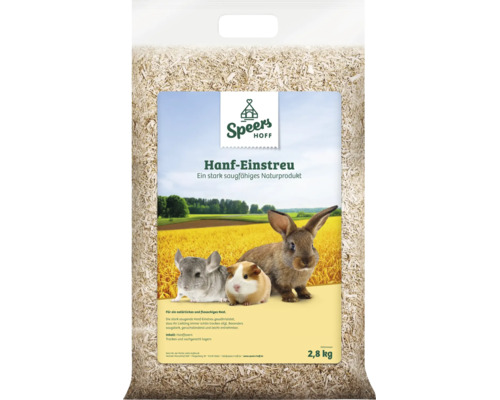Speers Hoff Hanf-Einstreu 2,8 Kilogramm für Kleintiere mit natürlicher Saugkraft.