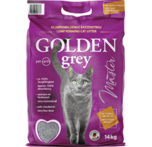Golden Grey Master klumpende Katzenstreu mit Babypuderduft, 14 Kilogramm