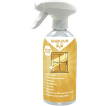 Rakkuun Glasreiniger in einer Sprühflasche zur Reinigung von Fensterflächen.