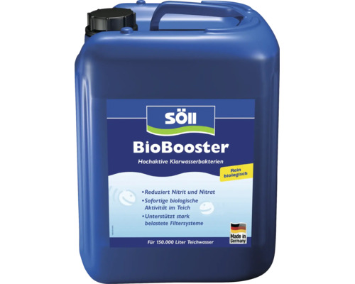 Söll BioBooster Teichbakterien zur Wasserpflege für 150.000 Liter Teichwasser im Kanister