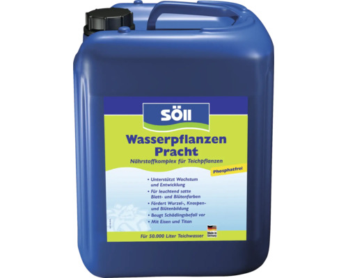 Söll Wasserpflanzen Pracht Nährstoffkomplex für 50000 Liter Teichwasser in einem Kunststoffkanister zur Stärkung und Pflege von Teichpflanzen