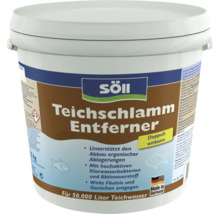 Söll Teichschlamm Entferner im Eimer zur Reduzierung von organischen Ablagerungen und zur Verbesserung der Wasserqualität im Gartenteich.