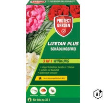 Protect Garden Lizetan Plus Schädlingsfrei Pflanzenschutzmittel gegen Weiße Fliege, Schildlaus und Blattlaus mit Drei in Eins Wirkung. (Image AI modified or generated)