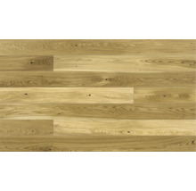 Eichenparkett mit natürlicher Holzmaserung und Ästen als Bodenbelag für den Innenbereich