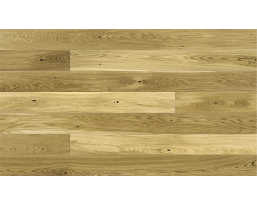 Eichenparkett mit natürlicher Holzmaserung und Ästen als Bodenbelag für den Innenbereich