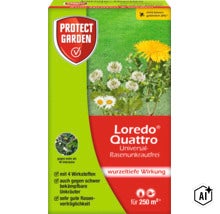 Protect Garden Loredo Quattro Rasenunkrautfrei Mittel zur Bekämpfung von Rasenunkräutern mit wurzeltiefer Wirkung für bis zu 250 Quadratmeter (Image AI modified or generated)