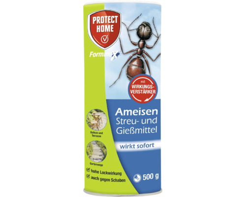 Protect Home FormineX Ameisen Streu- und Gießmittel 500 Gramm gegen Ameisen und Schaben zur Anwendung auf Balkon Terrasse und Gartenwegen