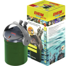Eheim Ecco Pro 130 Außenfilter für Aquarien inklusive Verpackung mit Produktinformationen und technischen Details.