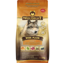 Wolfsblut Wide Plain Hundefutter für ausgewachsene Hunde mit Pferdefleisch und Süßkartoffeln, getreidefrei, 2 Kilogramm Packung.