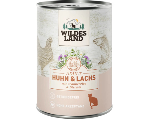 Wildes Land Katzenfutter Dose Huhn und Lachs Adult getreidefrei