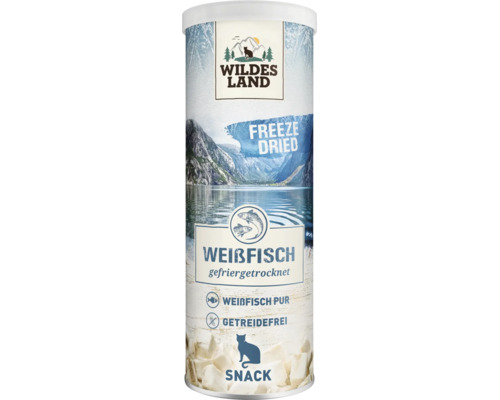 Wildes Land gefriergetrocknete Weißfisch Katzenleckerlis Dose