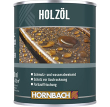 Dose Hornbach Holzöl mit schmutz- und wasserabweisender Wirkung zur Pflege von Holzoberflächen im Außenbereich