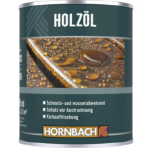 Dose Hornbach Holzöl für schmutz- und wasserabweisenden Schutz und Farbauffrischung von Holzoberflächen