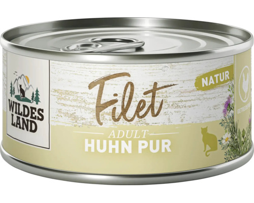 Wildes Land Filet Adult Huhn pur Nassfutter Dose für Katzen