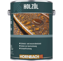 Hornbach Holzöl, 2,5 Liter Gebinde, wasserabweisendes Holzpflegemittel für den Außenbereich zur Farbauffrischung und zum Schutz vor Austrocknung.