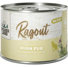 Wildes Land Ragout Adult Huhn Pur Nassfutter für Katzen in der Dose mit Ringelblume und Lachsöl