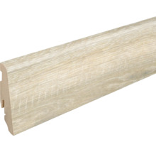 Fußleiste mit Holzoptik Oberfläche zur dekorativen Wandabschlussgestaltung im Innenbereich.