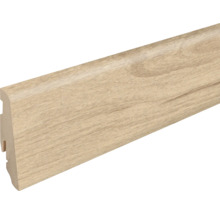 Fußleiste in Holzoptik mit Kabelkanal zur Wandmontage für Bodenbeläge