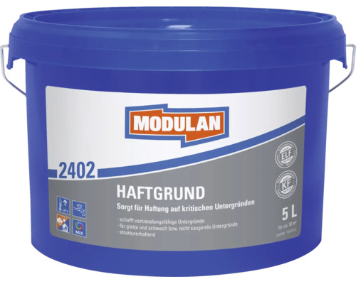 Modulan Haftgrund 2402 in einem 5 Liter Eimer fuer kritische Untergruende zur Verbesserung der Haftung